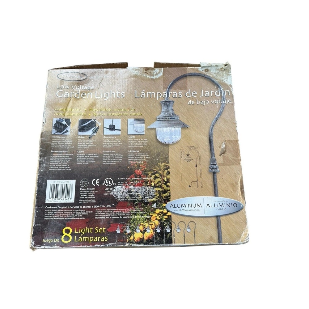 Chandler Alpan LVL-581112-8 Landscape Lighting Set 24" Ant Bronze Aluminum Glass
